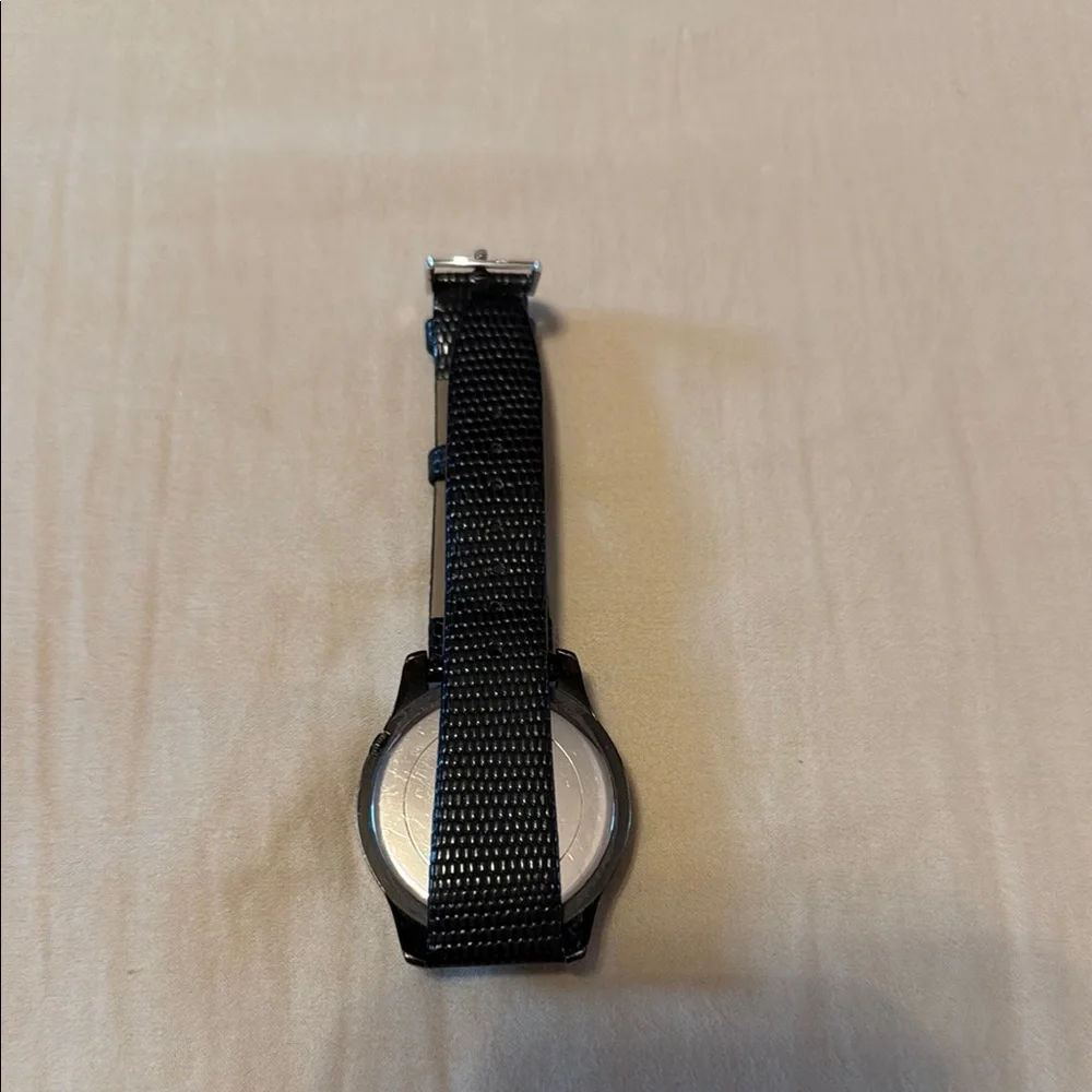Guess Black Watch with Crystal Heart Face